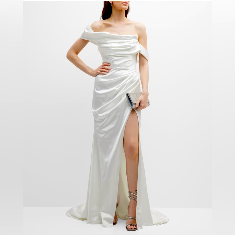 Gigi’s Rosario Ruched Off Shoulder Gown